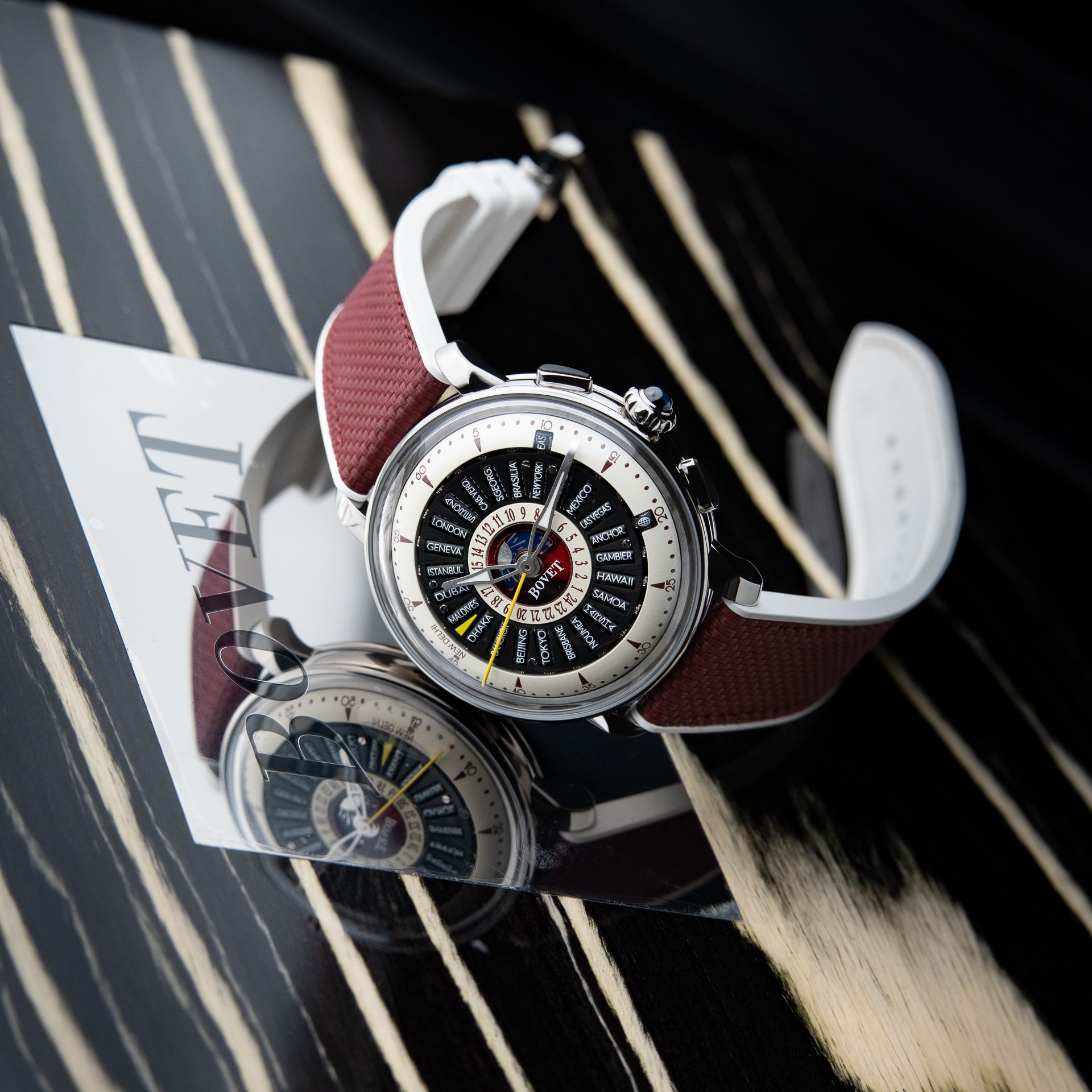 Bovet Réctial 30 UNWORN 2026 World Time Daylight Savings Burgundy Recital