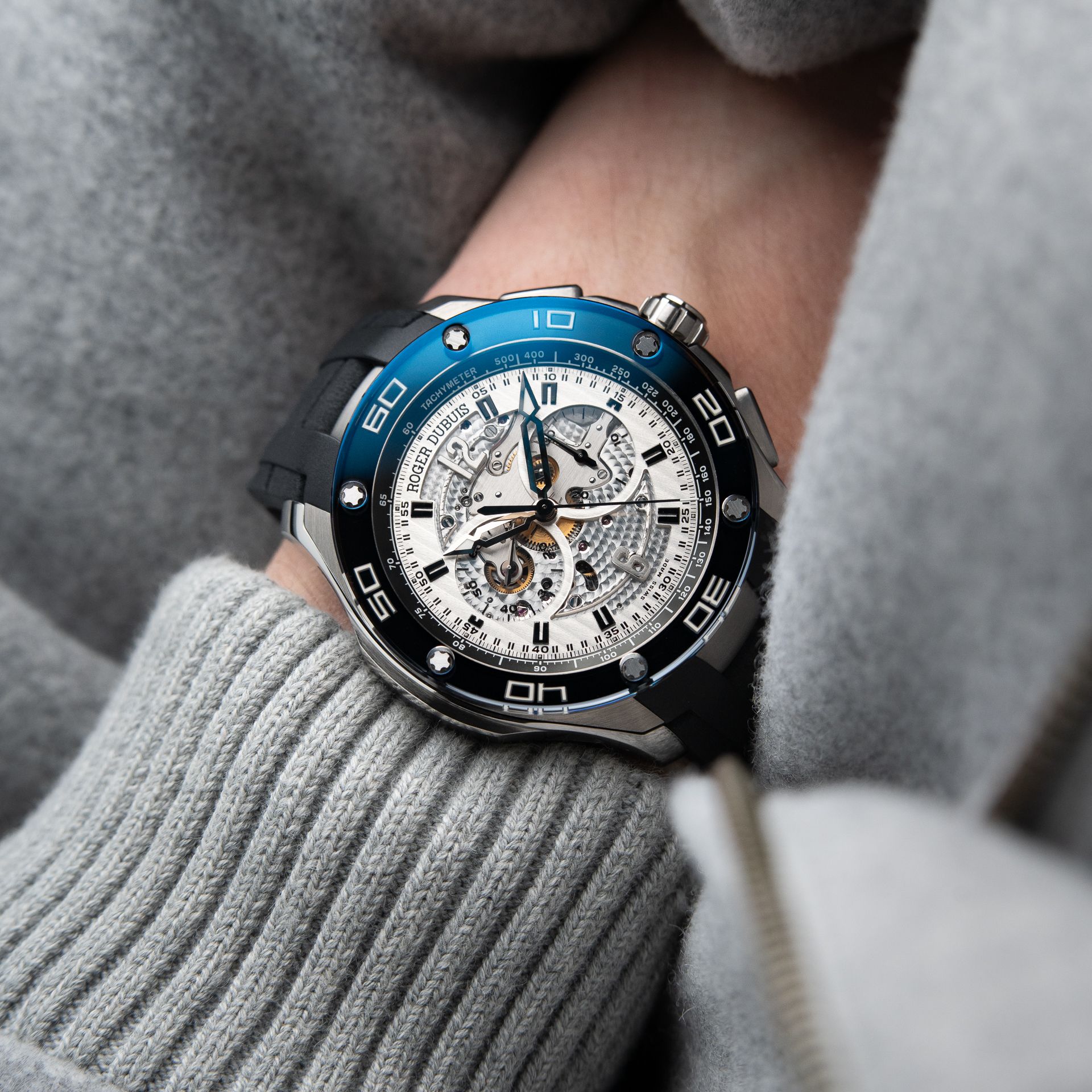 Roger Dubuis Pulsion Chronograph Titanium SERVICED Openworked Micro-Rotor