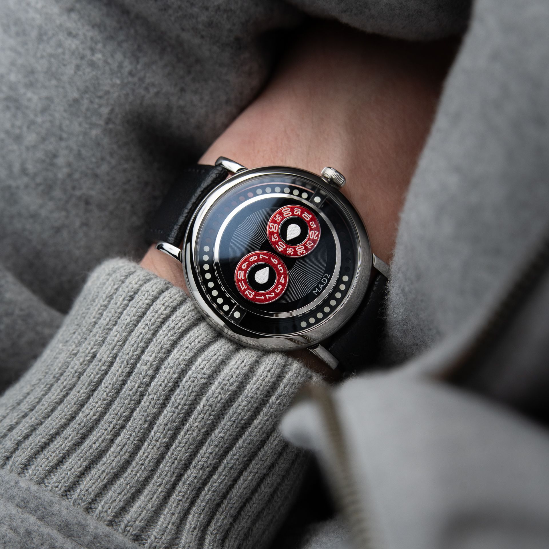 M.A.D. Editions MB&F MAD 2 UNWORN R&B Red Black Leather Steel Automatic 42
