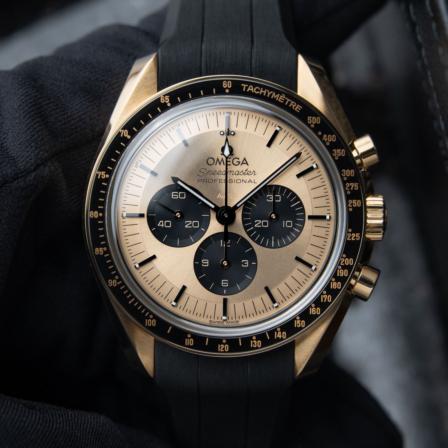 Omega Speedmaster UNWORN 5/2026 Moonwatch Pikachu Yellow Gold Chronograph