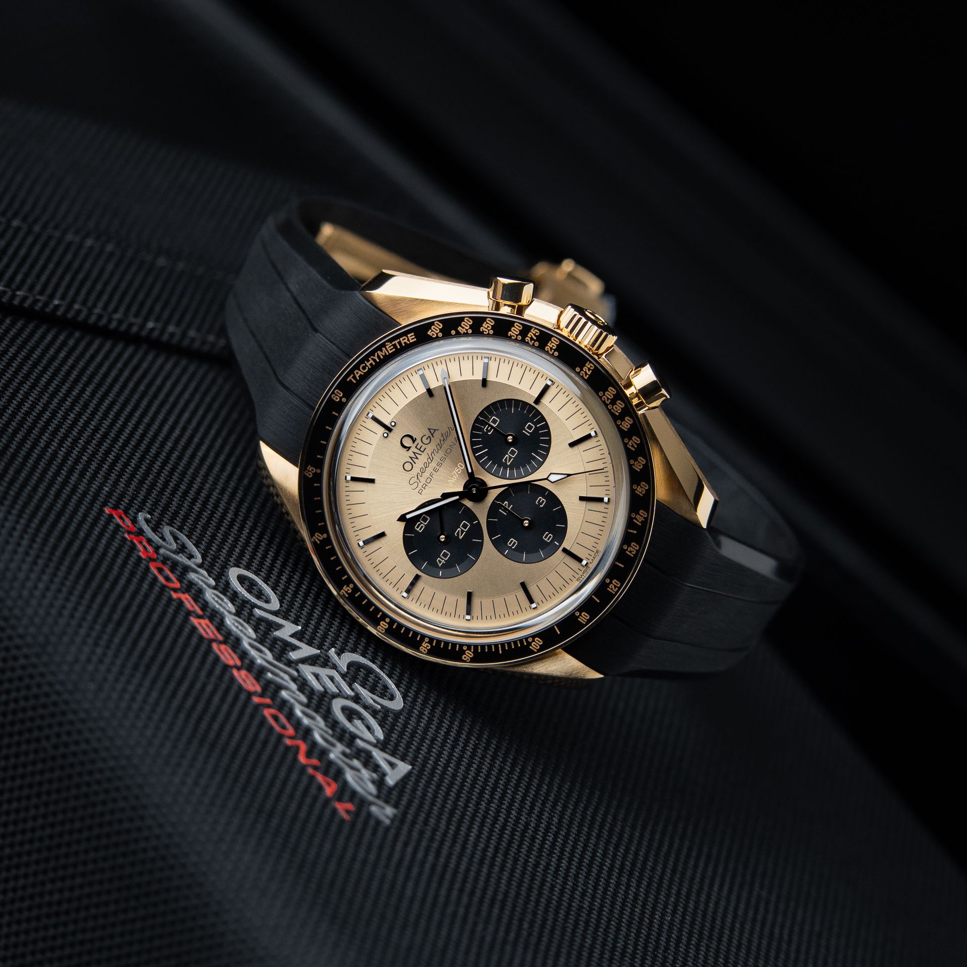 Omega Speedmaster UNWORN 5/2026 Moonwatch Pikachu Yellow Gold Chronograph