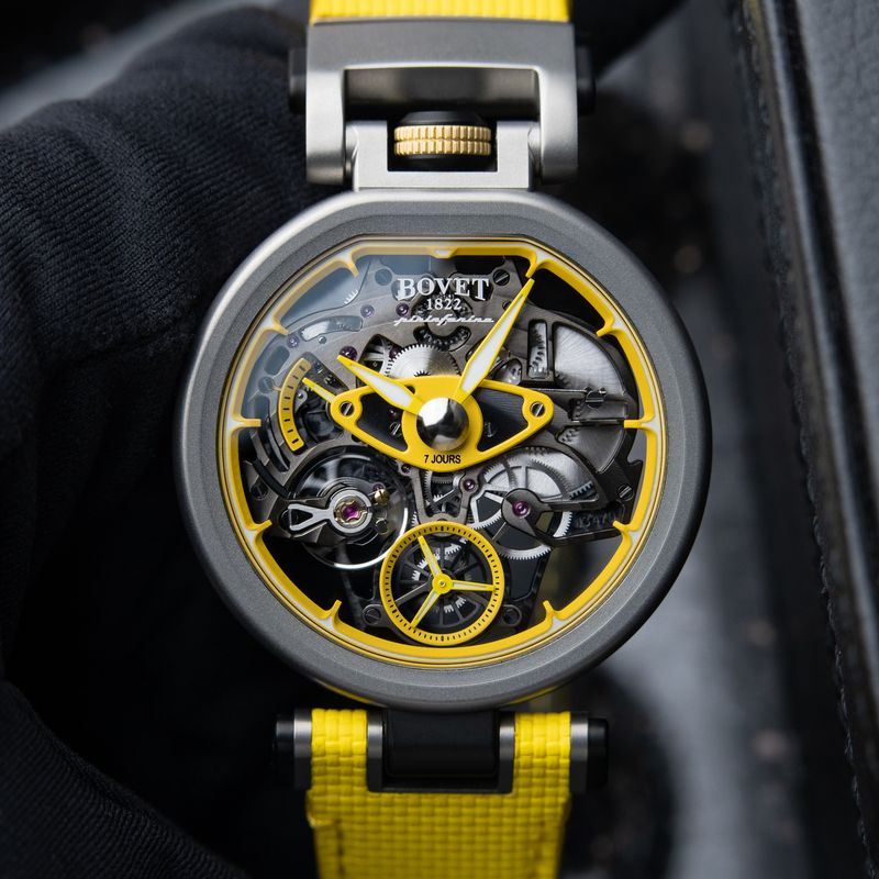 Bovet Aperto 1 UNWORN Q2/2026 Pininfarina Yellow Skeleton Titanium 7 Days