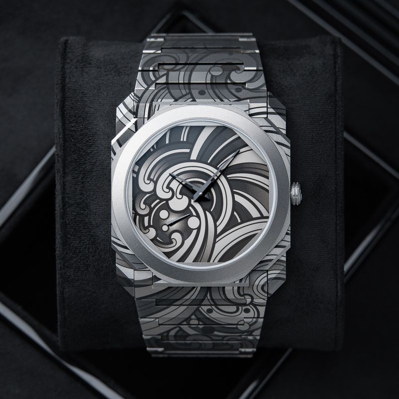 BVLGARI Octo Finissimo Tattoo Acqua RARE NOS Limited Edition Titanium Bulgari