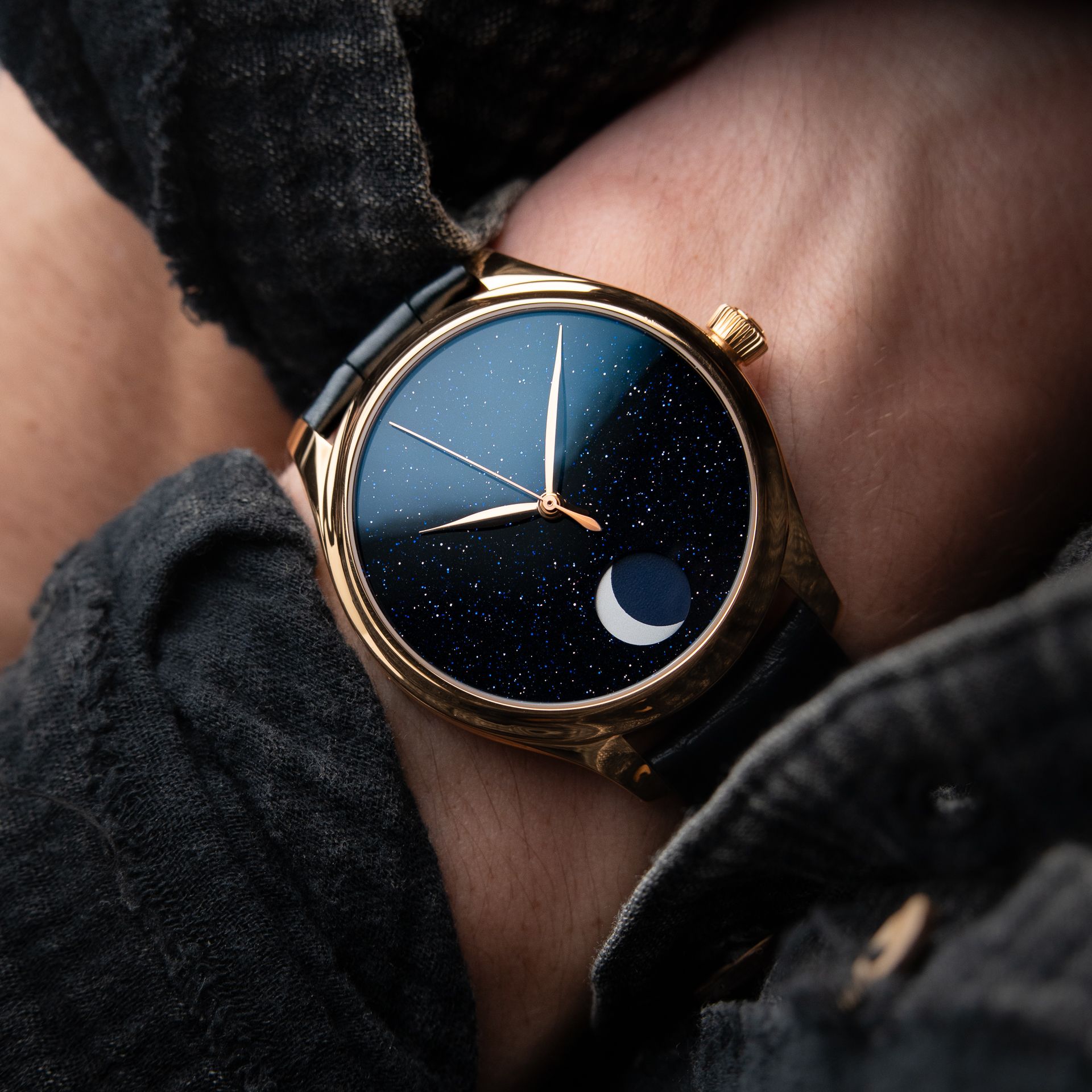 H.Moser & Cie. Endeavour Perpetual Moon Limited Edition Aventurine Rose Gold 7 Day