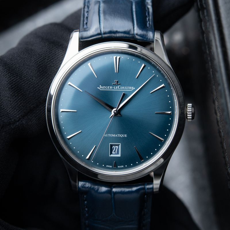 Jaeger-LeCoultre Master Ultra Thin Blue Sunburst Dial Date Automatic 39mm