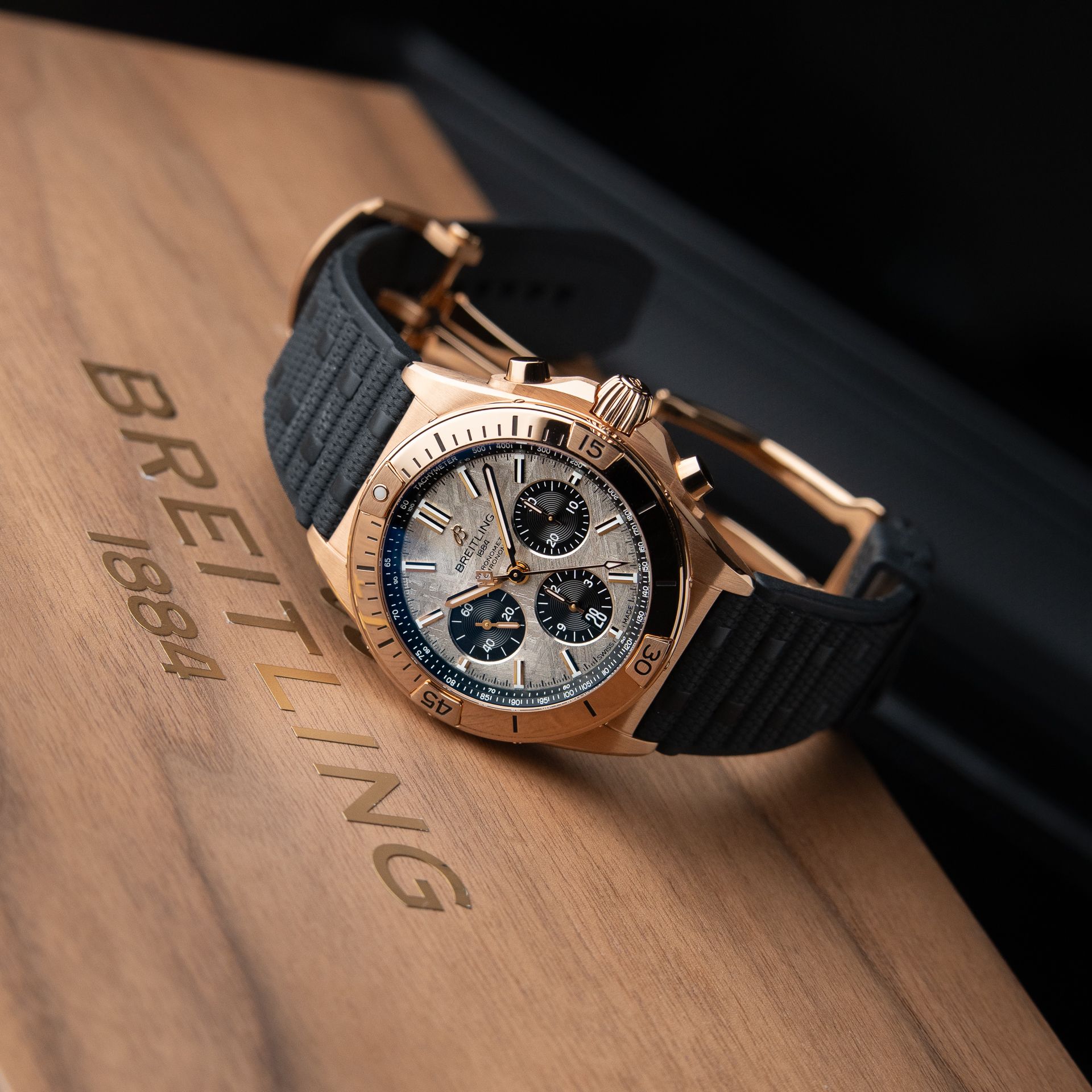 Breitling Chronomat B01 42 Erling Haaland Rose Gold Meteorite Limited Edition RB01347