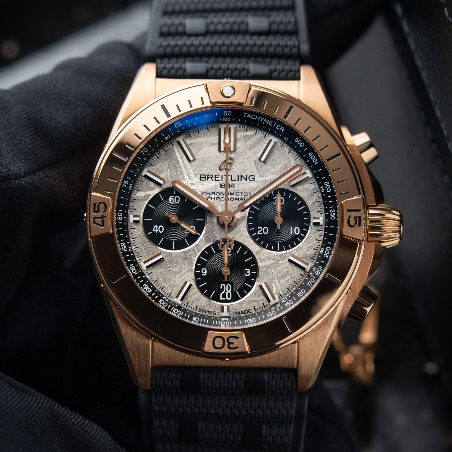Breitling Chronomat B01 42 Erling Haaland Rose Gold Meteorite Limited Edition RB01347