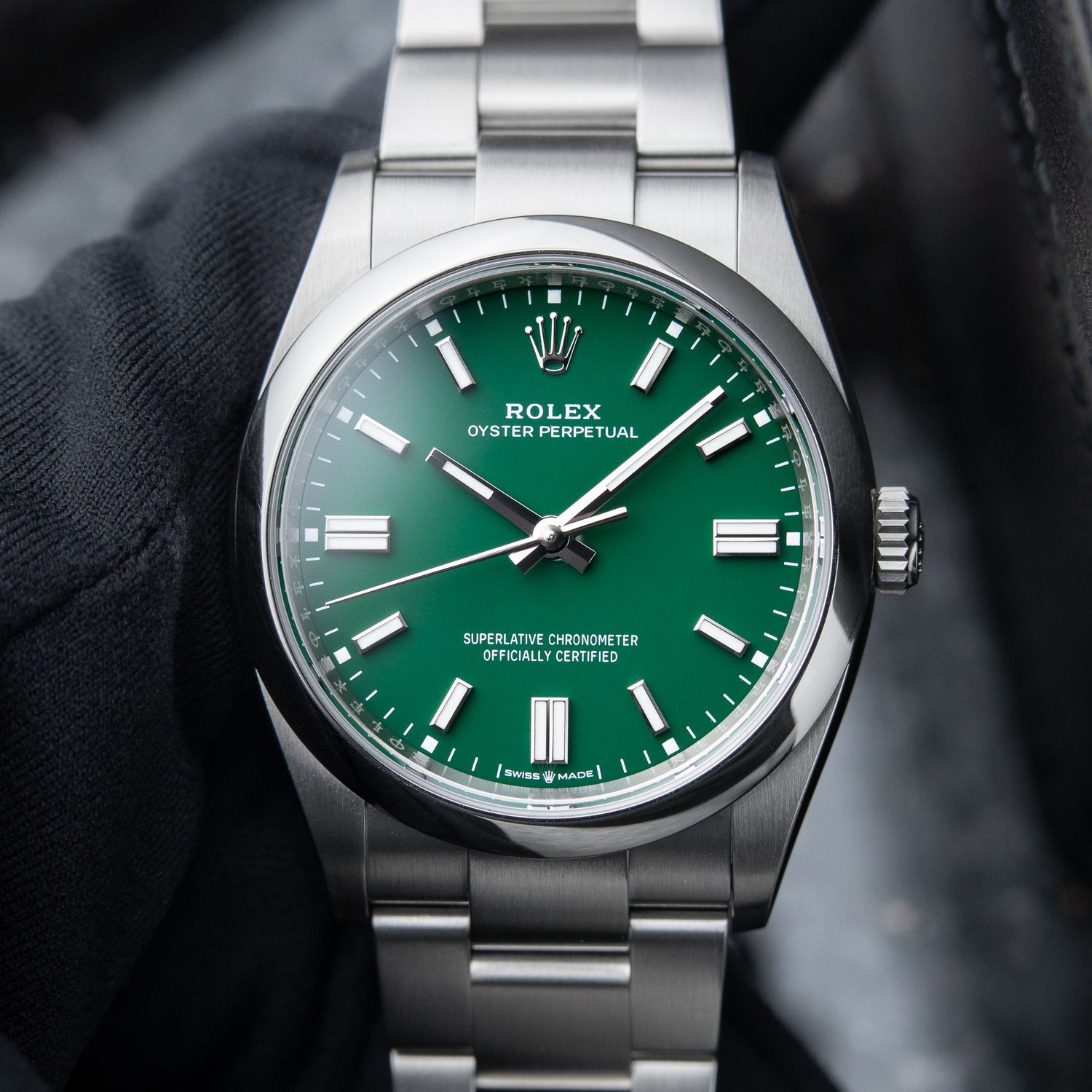 Rolex Oyster Perpetual 36 10/2023 Green Dial Steel Bracelet OP36 Automatic