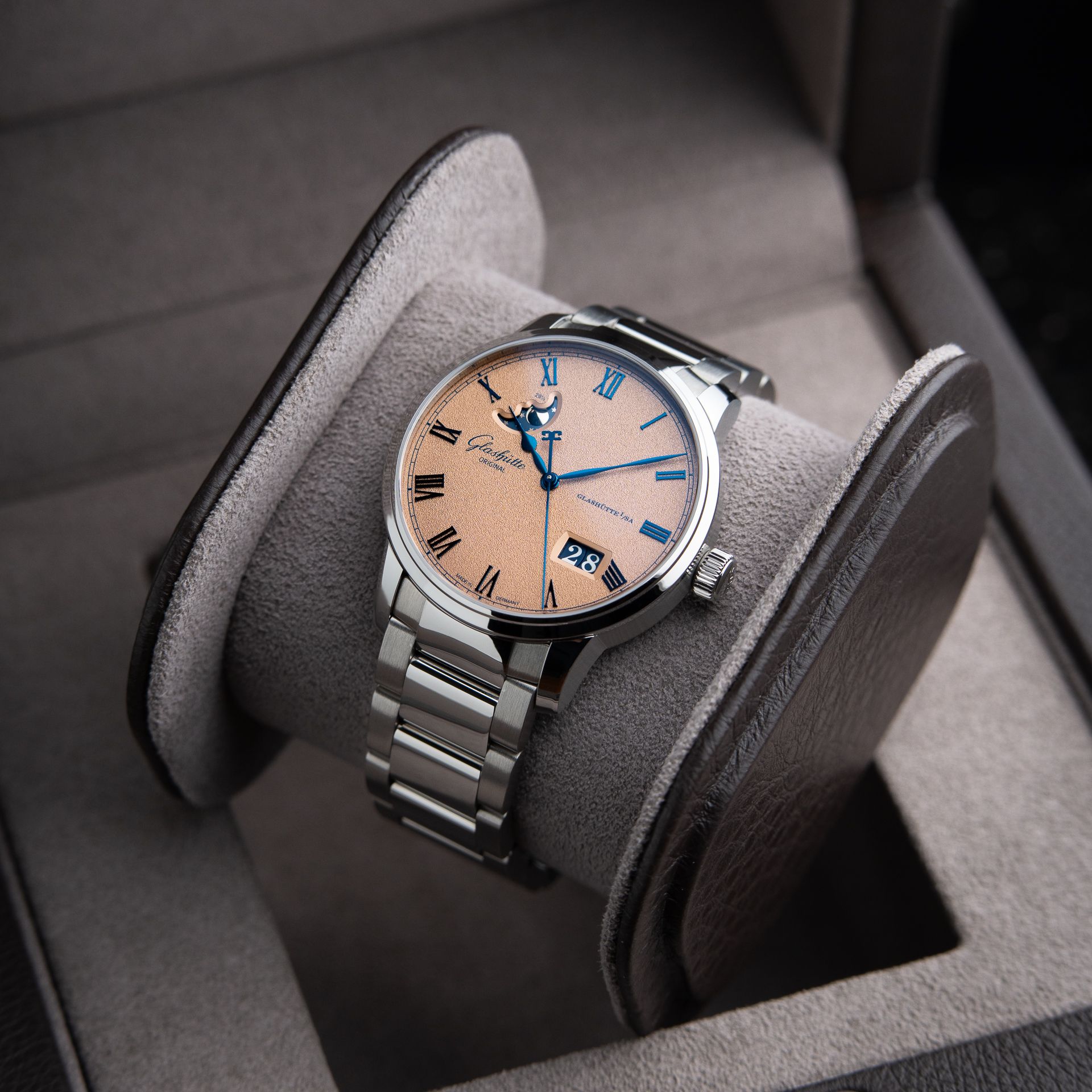 Glashütte Original Senator Excellence 2025 Panorama Date Moon Phase Salmon Glashutte