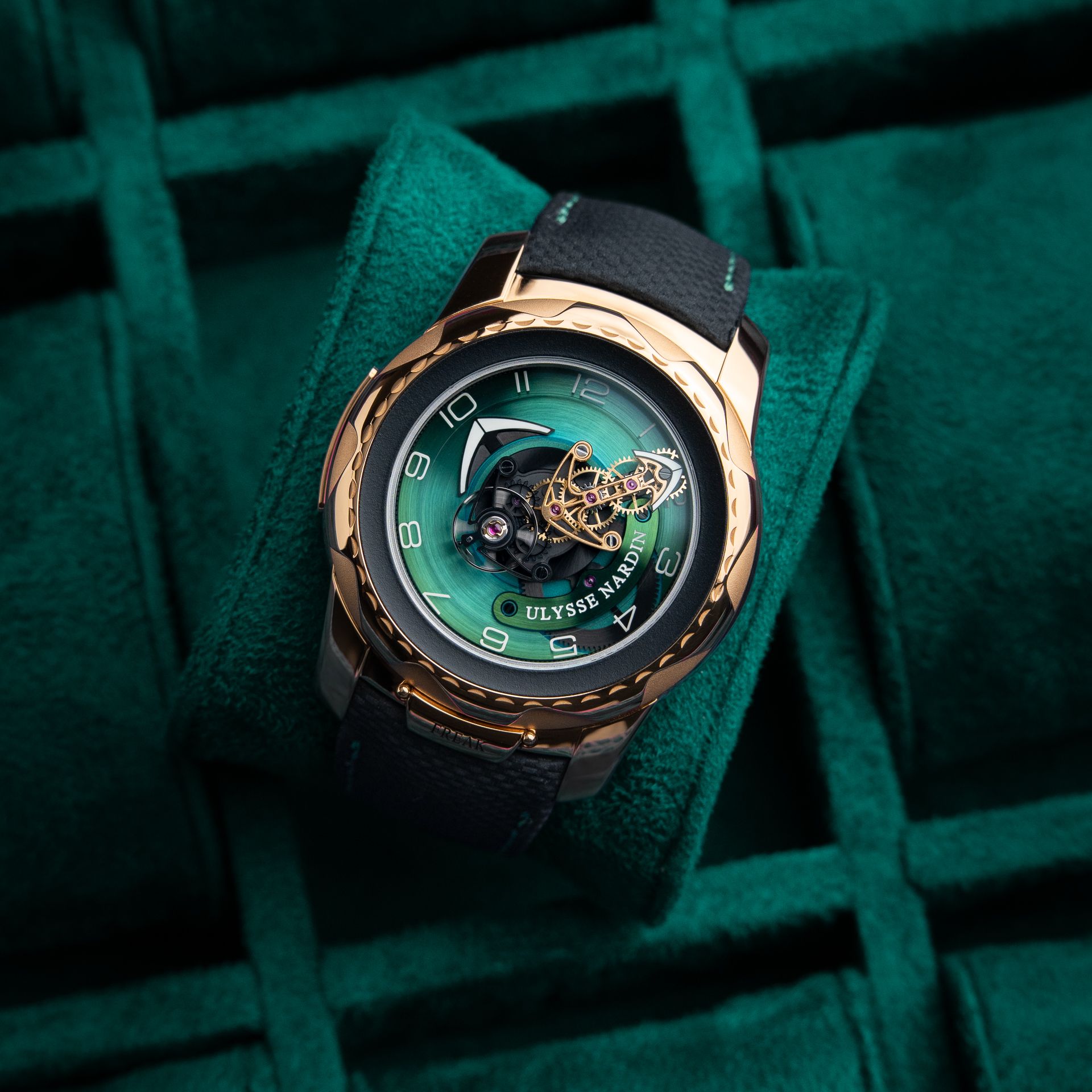 Ulysse Nardin Freak Cruiser RARE Limited Edition of 8 Green Dial Rose Gold