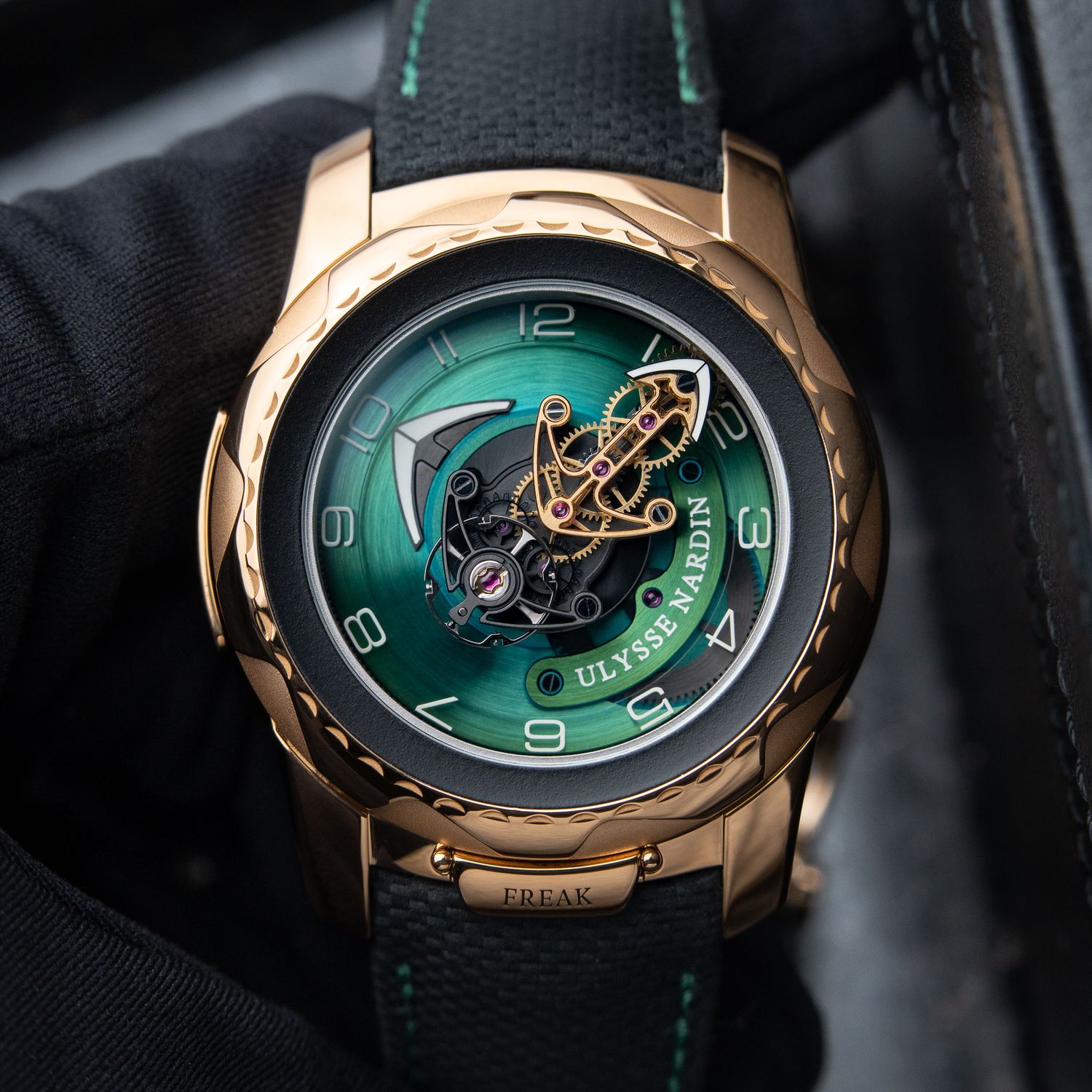 Ulysse Nardin Freak Cruiser RARE Limited Edition of 8 Green Dial Rose Gold Ulysse Nardin Freak Cruiser RARE Limited Edition of 8 Green Dial Rose Gold