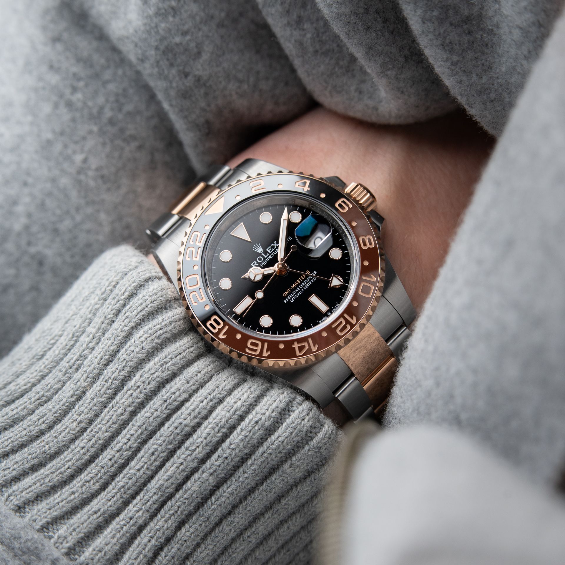 Rolex GMT-Master II 2026 Rootbeer Oyster Steel Rose Gold Bracelet Two Tone