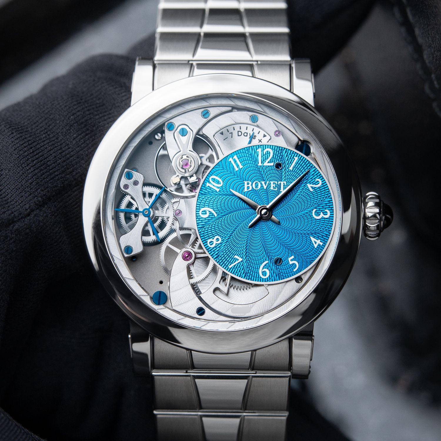 Bovet Dimier Récital 12 Dimier UNWORN 12/2025 Guilloche Turquoise Titanium Bracelet