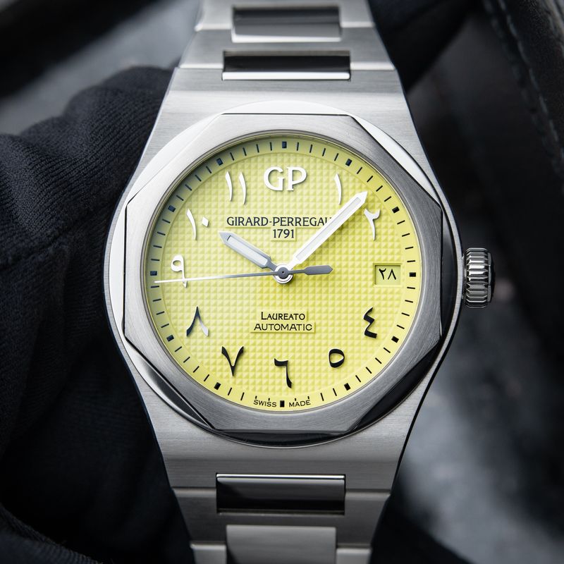 Girard Perregaux Laureato Limited Edition Yellow Middle Eastern Arabic 42