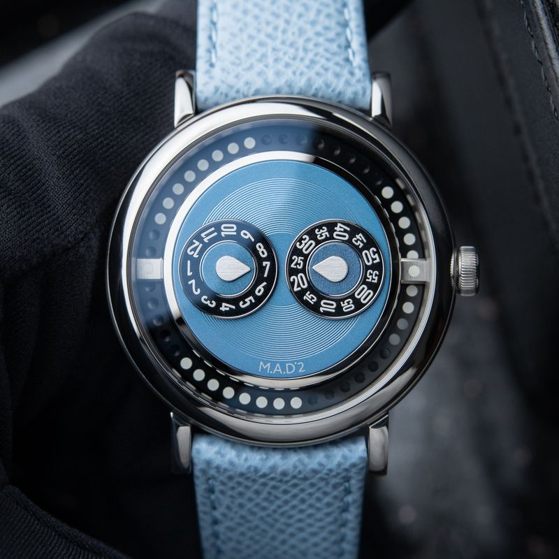 M.A.D. Editions MB&F MAD 2 CLEAN World Tour Edition Ice Blue Steel Leather