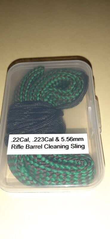 Schoonmaak doortrek koord met katoenen reiniging koortjes. Voor Cal.22, Cal.22 en 5,56 mm