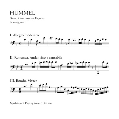 Hummel: Fagottkonzert - Studienpartitur
