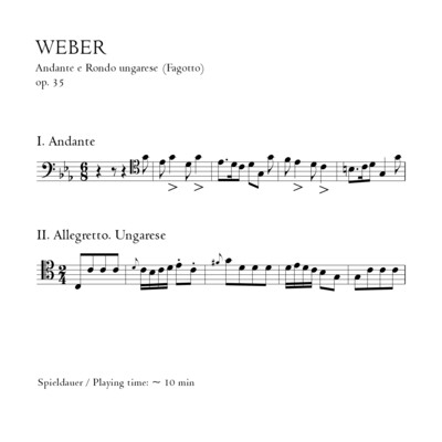 Weber: Andante e Rondo ungarese - Streicherstimmen