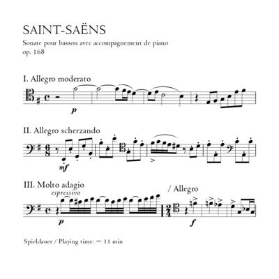 Saint-Saëns: Fagottsonate G-Dur op. 168