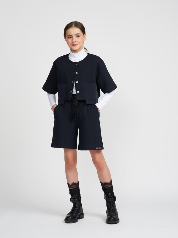 Модный школьный кардиган из трикотажа на кнопках для девочек и девушек бренд IRMI