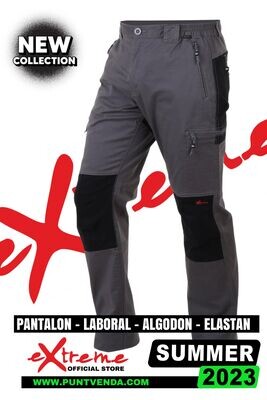 Pantalón Trekking - Laboral EXTREME algodon - elastan Primavera-verano - Gris