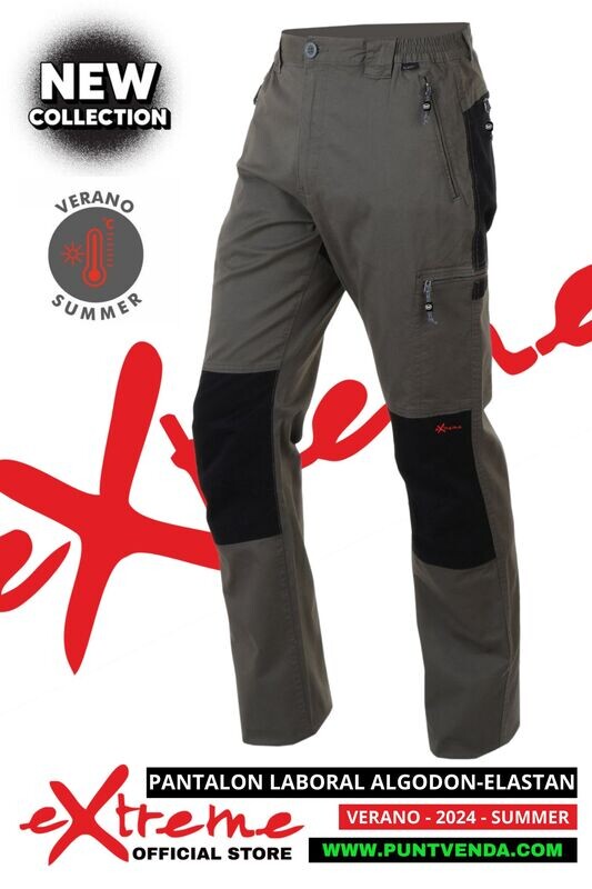 Pantalón Trekking - Laboral EXTREME algodon - elastan Primavera-verano