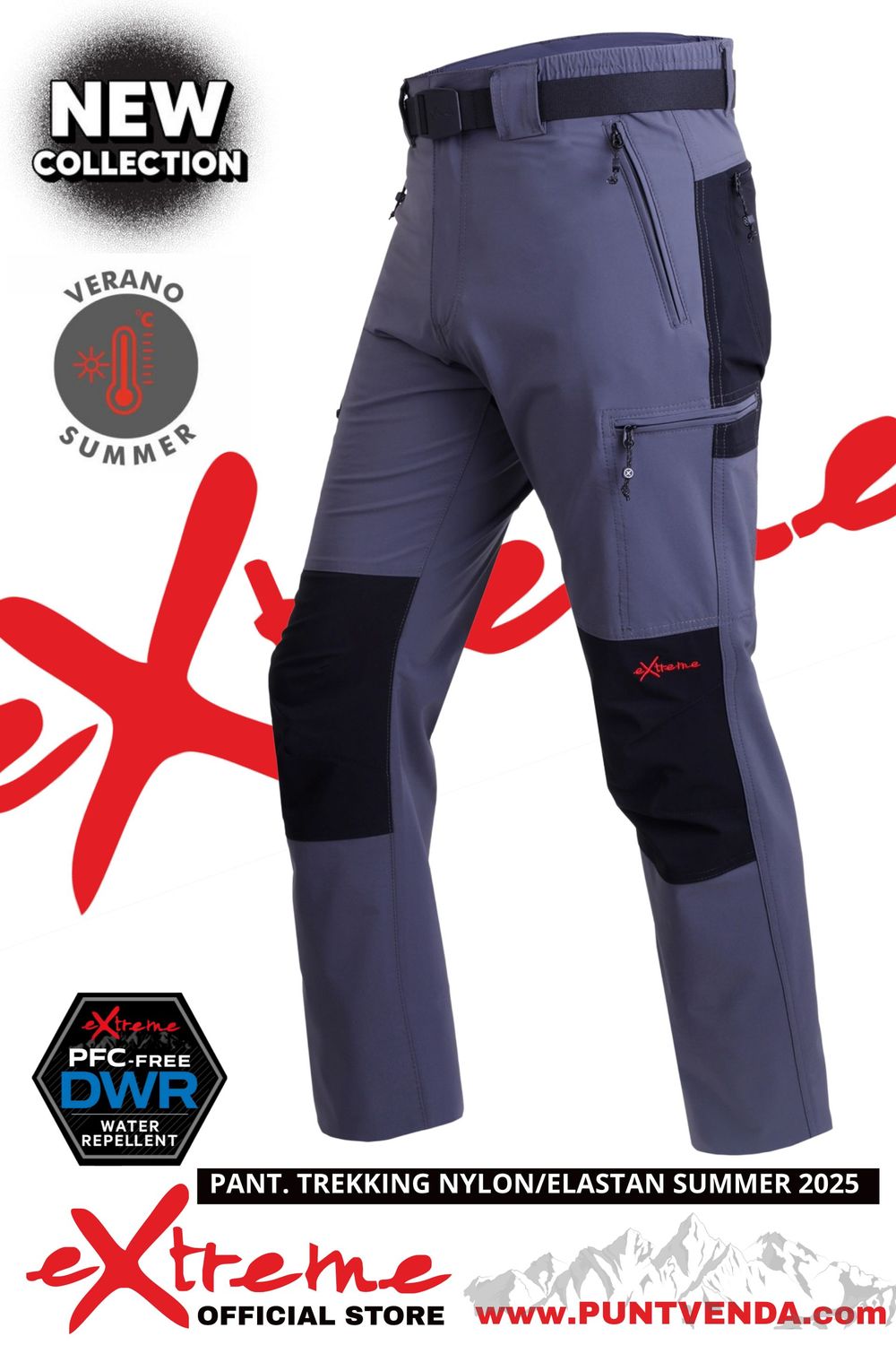 Pantalon Trekking Nylon/Elastán Hombre - Primavera - Verano 2025