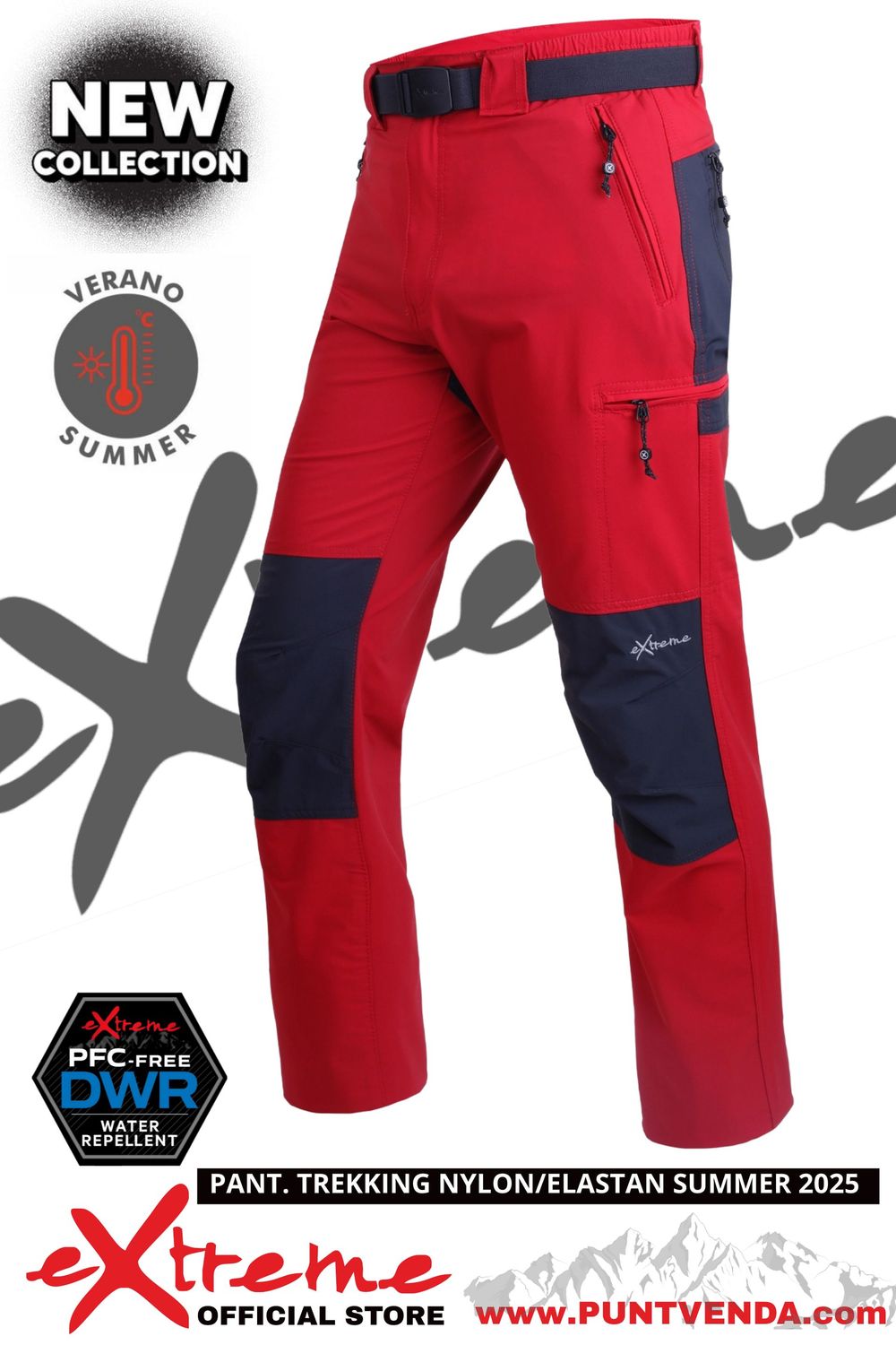 Pantalon Trekking EXTREME Nylon/Elastán Hombre Primavera-Verano 2025