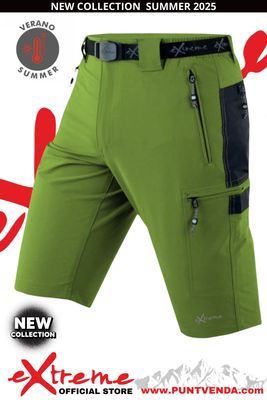 Bermuda Trekking  Nylon-Elastán Extreme Hombre Verde cactus