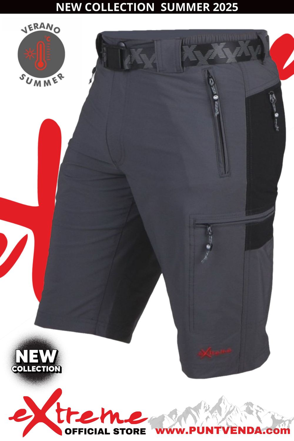 Bermuda Trekking  Nylon-Elastán Extreme Hombre