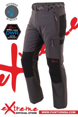 Pantalón Trekking  EXTREME Poliéster/Elastano Perchado Hombre - Invierno - Madeira Gris