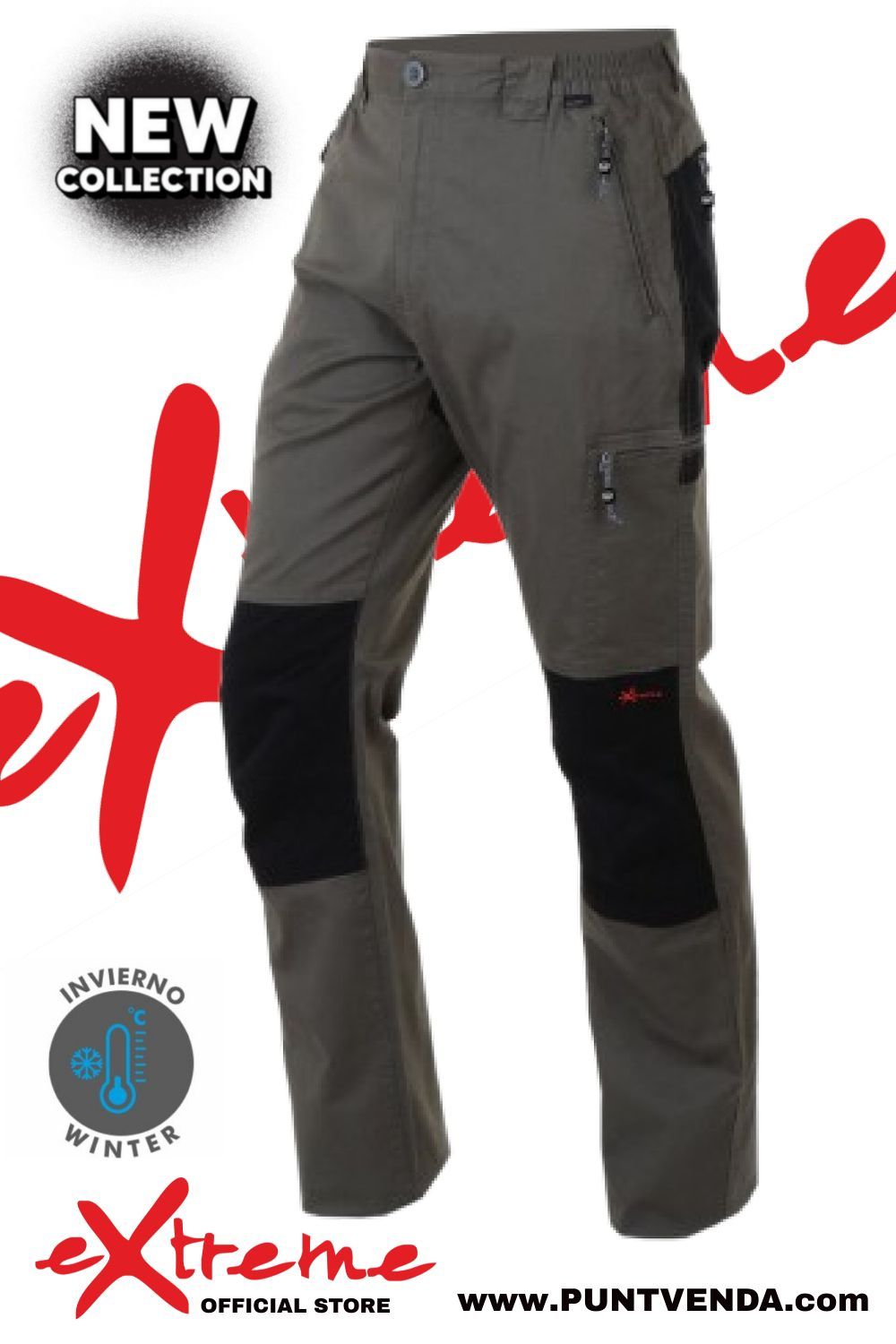 Pantalón Trekking  - Laboral EXTREME algodon - elastan - caza - INVIERNO