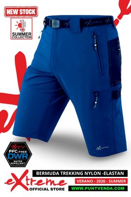 Bermuda Trekking  Nylon-Elastán Extreme Hombre  Azul Índigo