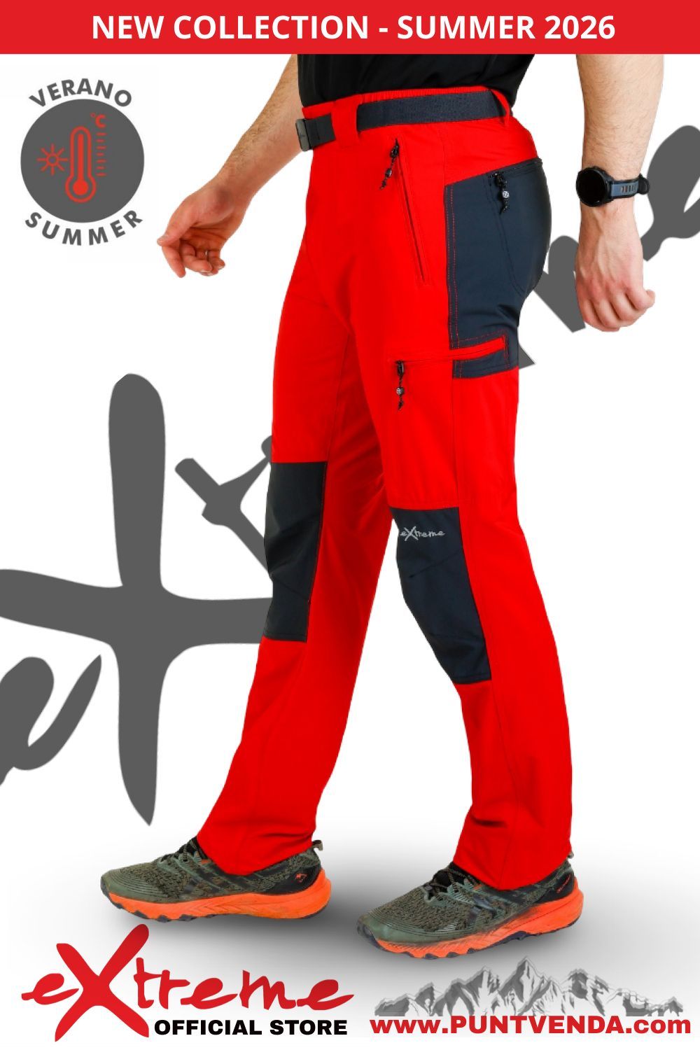 Pantalón Trekking Extreme -  Nylon/Elastán Hombre - Verano 2026