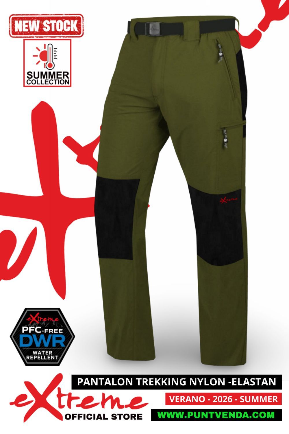 Pantalón Trekking Extreme -  Nylon/Elastán Hombre - Verano 2026
