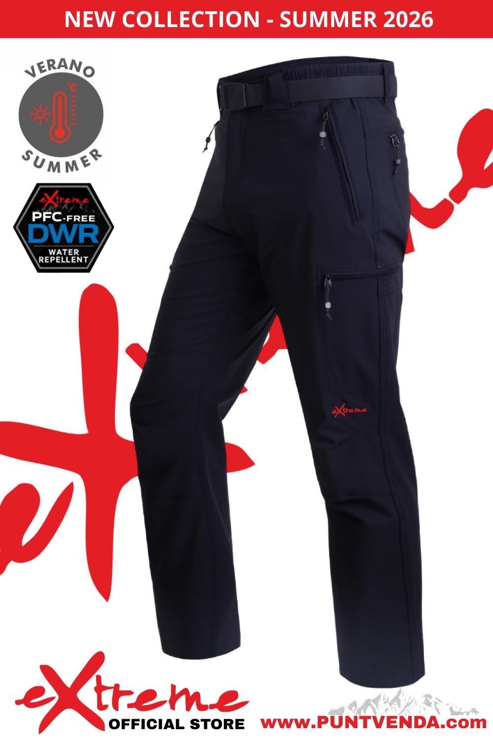 Pantalon Trekking Kylo - EXTREME Nylon/Elastán Hombre Primavera-Verano 2026