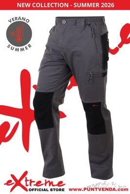 Pantalón Trekking - Laboral EXTREME algodon - elastan Primavera-verano - Gris - 2026