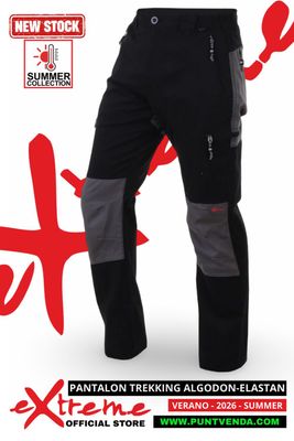 Pantalón Trekking - Laboral EXTREME algodon - elastan Primavera-verano -Negro- 2026 Pantalón Trekking - Laboral EXTREME algodon - elastan Primavera-verano -Negro- 2026
