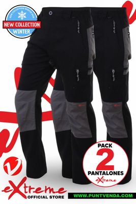 Pack 2 Pantalones Trekking Laboral Extreme - Maxim Negro - Invierno Pack 2 Pantalones Trekking Laboral Extreme - Maxim Negro - Invierno