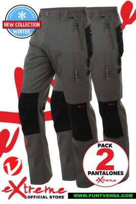 Pack 2 Pantalones Trekking Laboral Extreme - Maxim Kaki - Invierno Pack 2 Pantalones Trekking Laboral Extreme - Maxim Kaki - Invierno