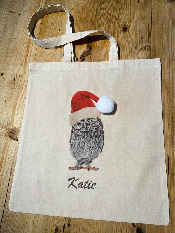 Personalised Christmas Owl bag