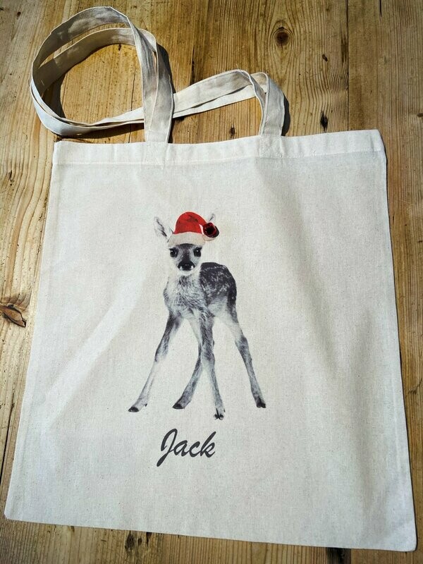 Personalised Christmas deer bag