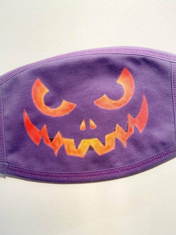 Halloween pumpkin 3 ply cotton face mask