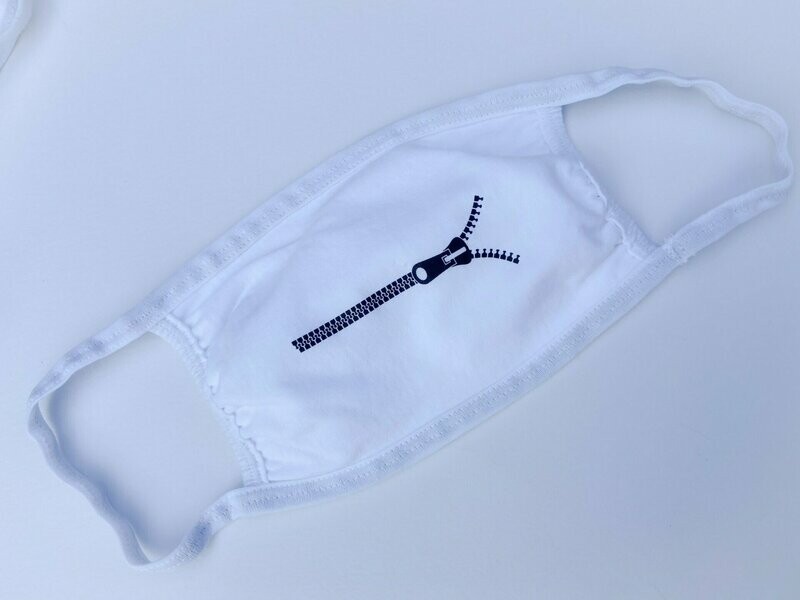 Zipper 3 ply cotton face mask