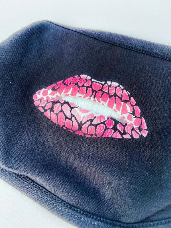 Lips 3 ply cotton face mask