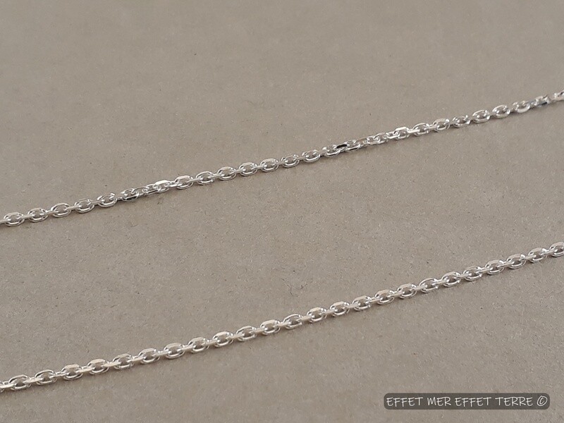 Chainette argent maille forçat 50cm à 55cm