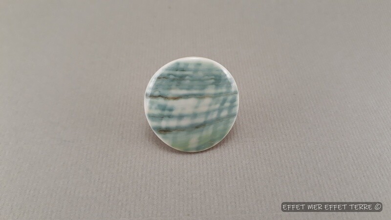 Bague ronde argent et nacre Tuléar