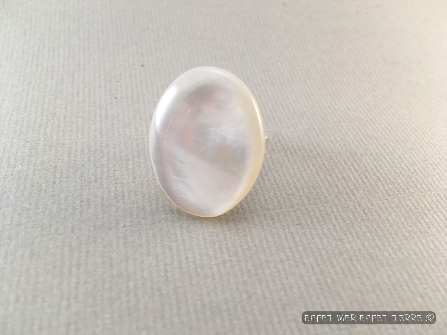 Bague argent et nacre