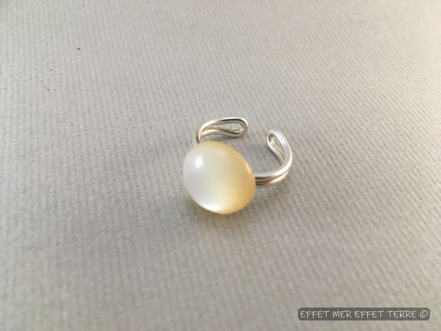 Bague argent nacre