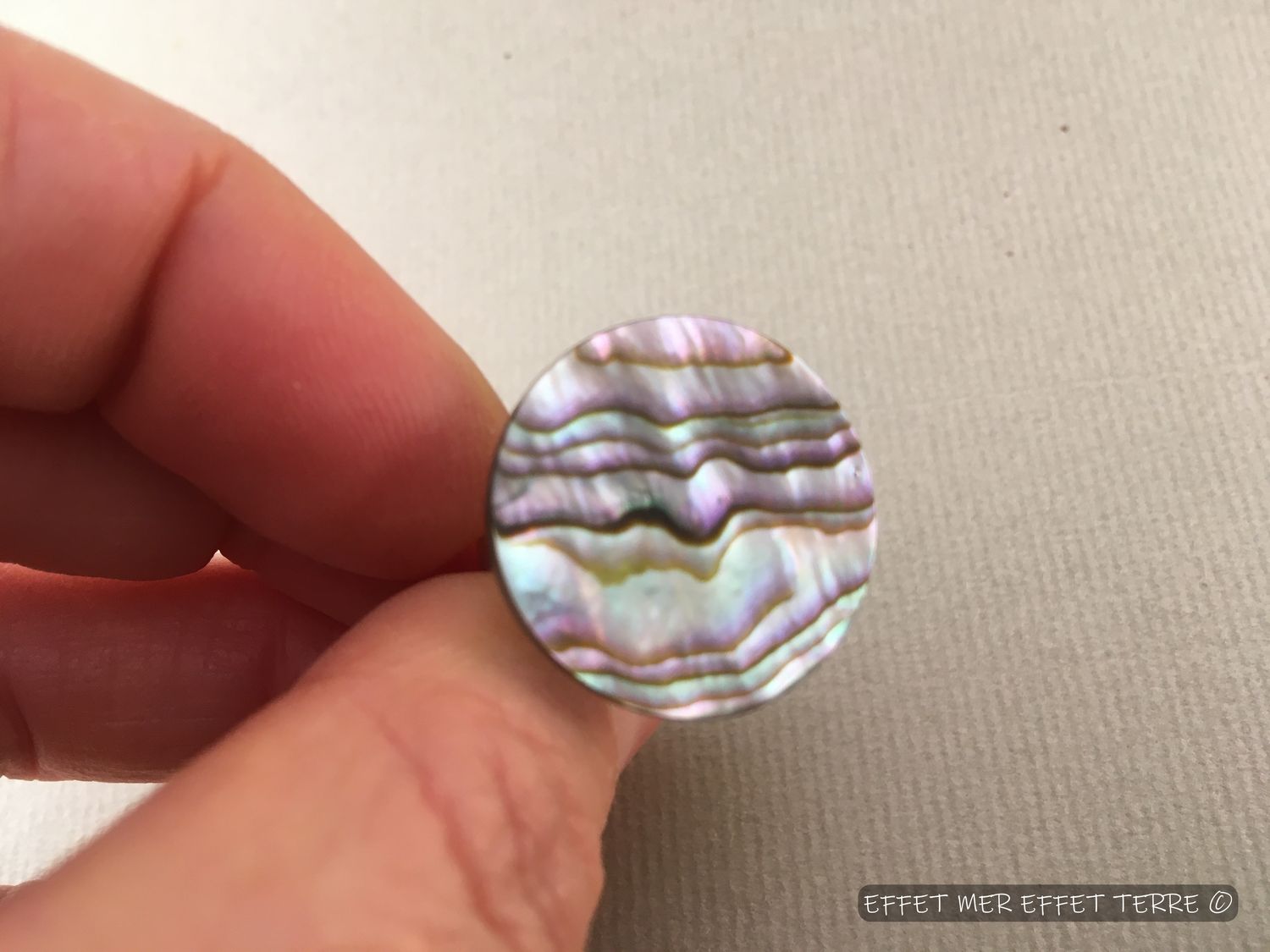 Bague ronde Haliotide petit modèle